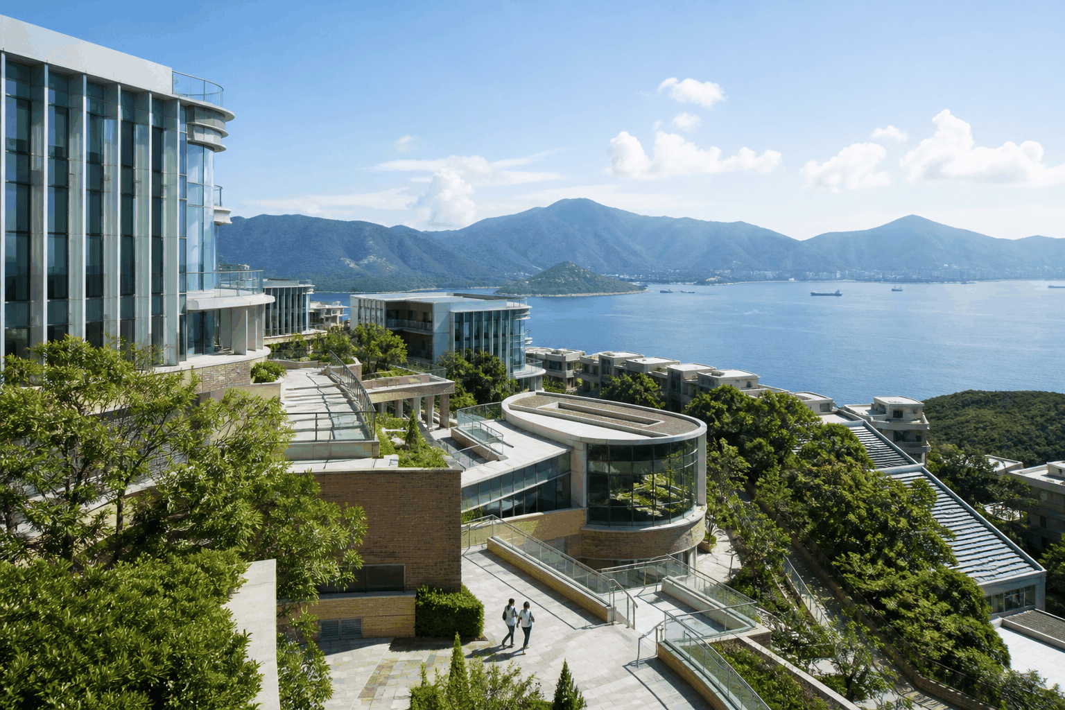 香港高校建筑与山海景观